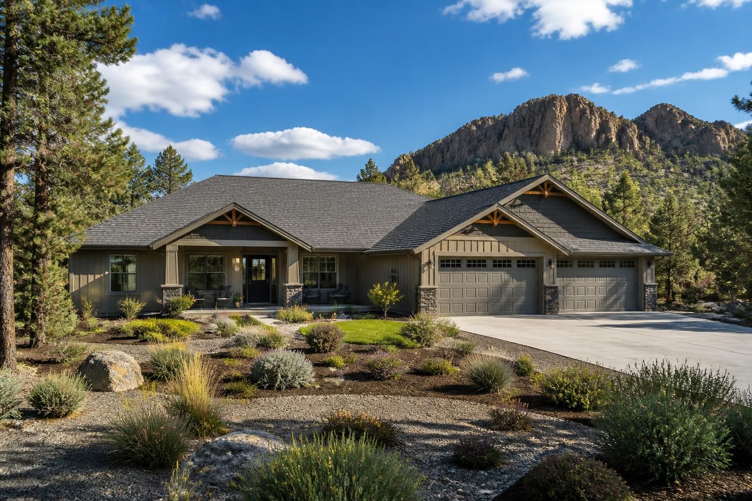 Crooked River Ranch home with high desert scenery and a clean roof.
