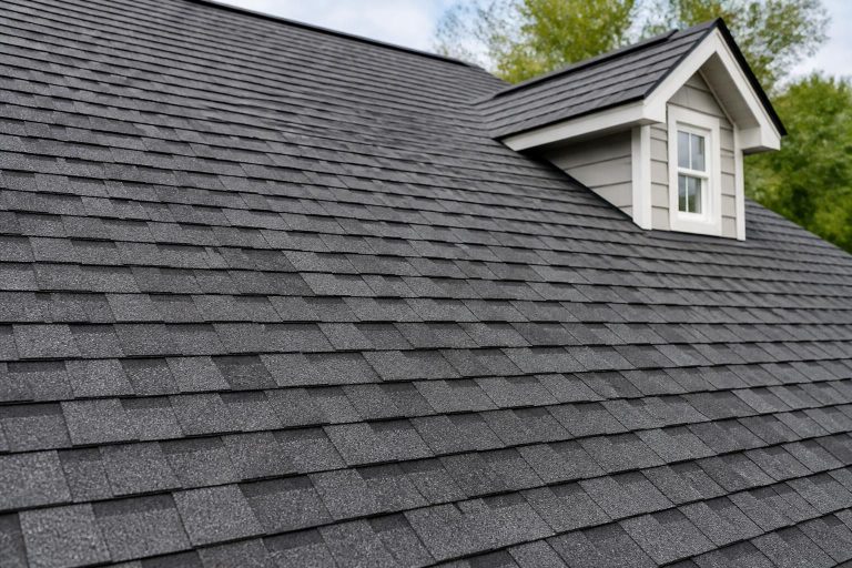 New roofing material installation