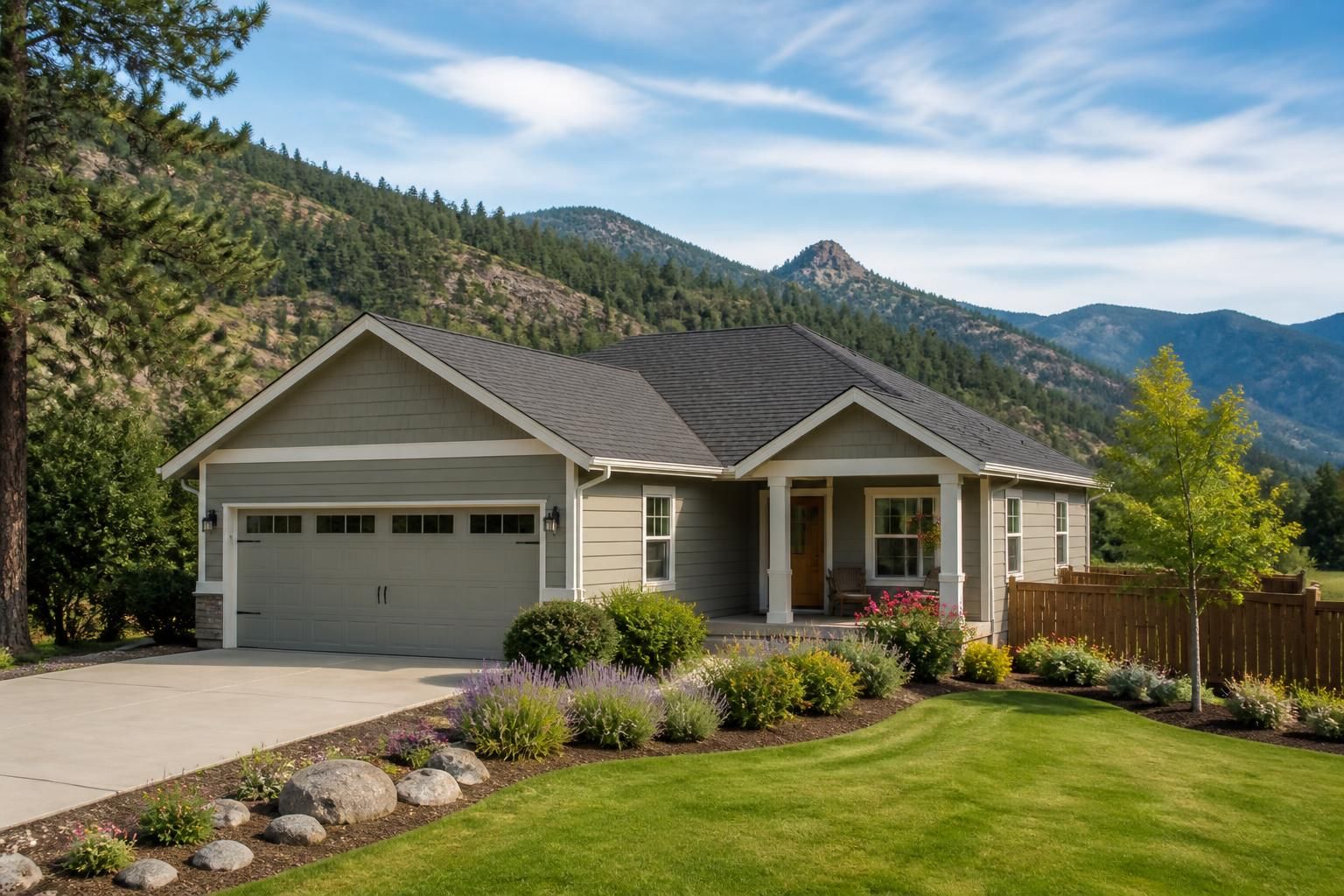 Three Rivers home with natural scenery and a clean roofline.
